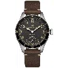 Hamilton Khaki Aviation Pilot Pioneer Mechanical Black Dial Brown Leather Strap Men's Watch H76719530 In Black