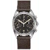 Hamilton Khaki Aviation Pilot Pioneer Mechanical Chronograph Black Dial Brown Leather Strap Men's Watch H7640