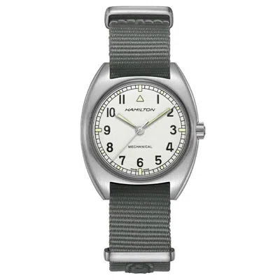 Pre-owned Hamilton Khaki Aviation Pilot Pioneer Mechanical Fabric Strap Watch H76419951