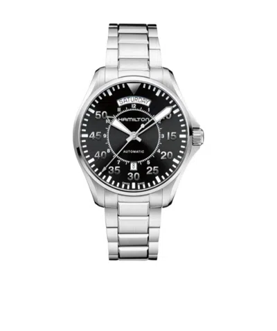 Hamilton Pilot Khaki Aviation Watch, 42mm In Black/silver
