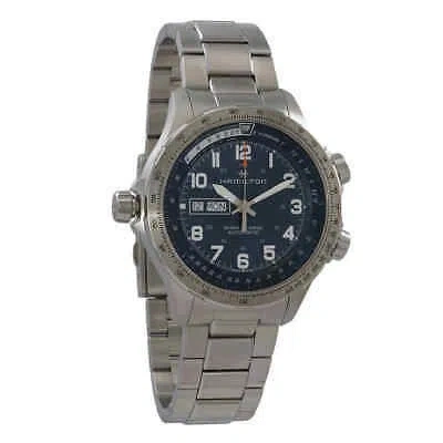 Pre-owned Hamilton Khaki Aviation X-wind Lefty Automatic Blue Dial Men's Watch H77765141