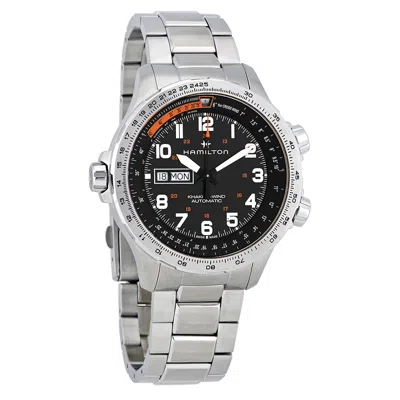 Hamilton Khaki Aviation X-wind Lefty Black Dial Men's Watch H77755133 In Metallic