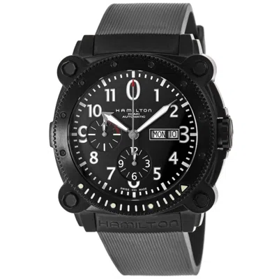 Hamilton Khaki Below 46mm Chronograph Black Dial Rubber Strap Men's Watch H78686333