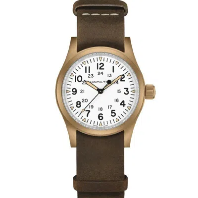 Pre-owned Hamilton Khaki Field 38mm Mechanical Bronze Case Men's Watch H69459510