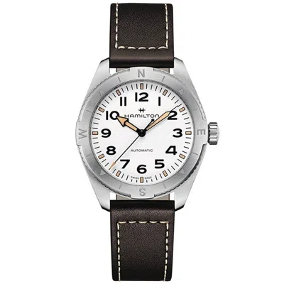 Pre-owned Hamilton Khaki Field 41mm Expedition Auto White Dial Men's Watch H70315510