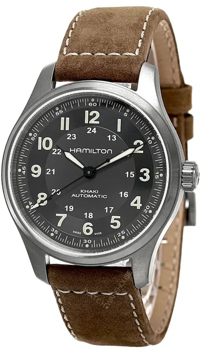 Pre-owned Hamilton Khaki Field Automatic 42mm Black Dial Men's Watch H70545550