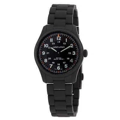 Pre-owned Hamilton Khaki Field Automatic Black Dial Men's Watch H70215130