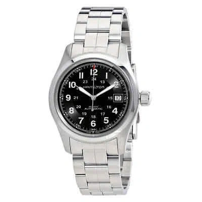Pre-owned Hamilton Khaki Field Automatic Black Dial Men's Watch H70455133