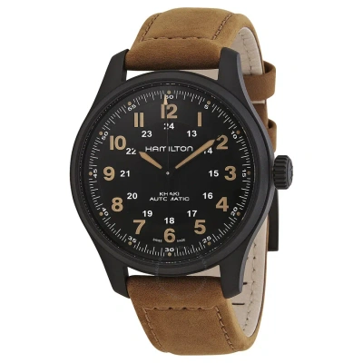 Hamilton Khaki Field Automatic Black Dial Men's Watch H70665533 In Brown