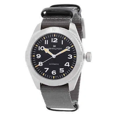 Pre-owned Hamilton Khaki Field Automatic Black Dial Watch H70315930