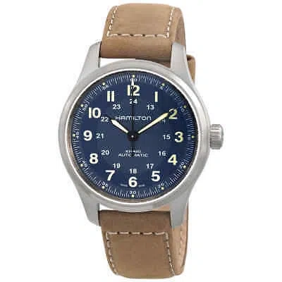 Pre-owned Hamilton Khaki Field Automatic Blue Dial Men's Watch H70545540