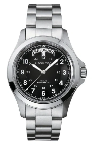 Hamilton Khaki Field Automatic Bracelet Watch, 40mm In Black