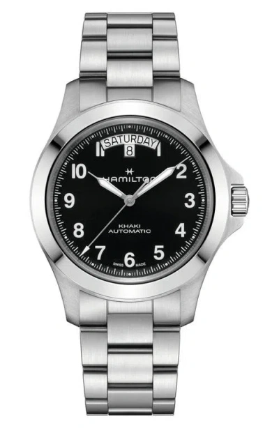 Hamilton Khaki Field Automatic Bracelet Watch In Red