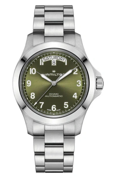 Hamilton Khaki Field Automatic Bracelet Watch In White