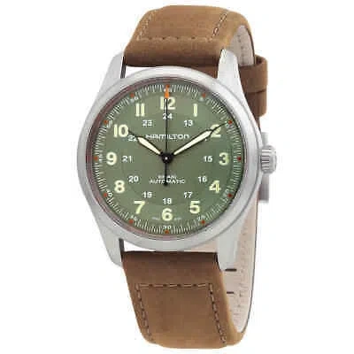 Pre-owned Hamilton Khaki Field Automatic Green Dial Unisex Watch H70205860