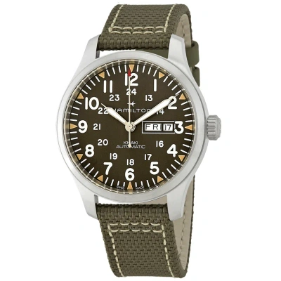 Hamilton Khaki Field Automatic Grey Dial Men's Watch H70535081 In Green / Grey / Khaki
