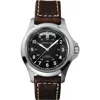 Hamilton Khaki Field Automatic Leather Strap Watch, 40mm In Brown/black/silver
