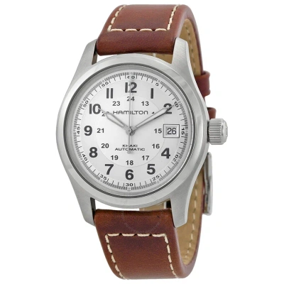 Hamilton Khaki Field Automatic Silver Dial Men's Watch H70455553 In Brown