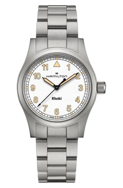 Hamilton Khaki Field Bracelet Watch, 38mm In White
