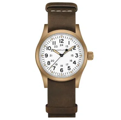 Pre-owned Hamilton Khaki Field Bronze Case Mechanical 80 Hour 38mm H69459510