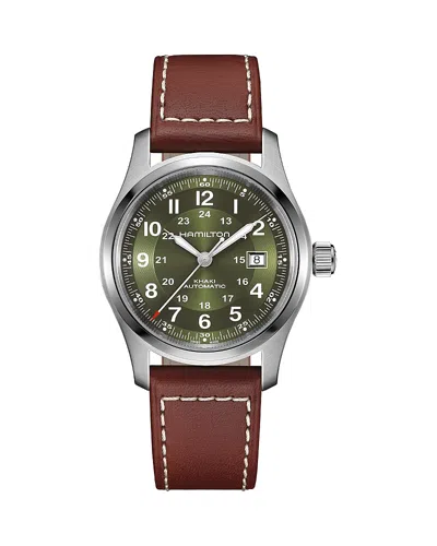 Hamilton Khaki Field Date Automatic Watch, 42mm In Red