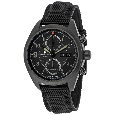 Hamilton Khaki Field Day Date Automatic Men's Watch H71626735 In Black