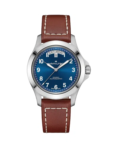 Hamilton Khaki Field Day-date Automatic Watch, 40mm In Brown