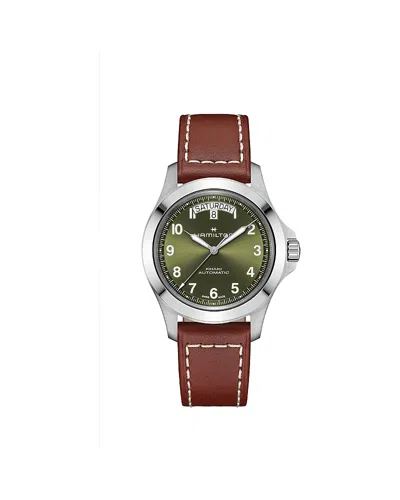 Hamilton Khaki Field Day-date Automatic Watch, 40mm In Brown