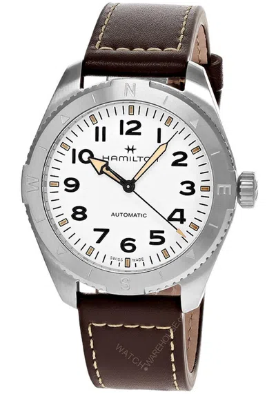 Pre-owned Hamilton Khaki Field Expedition 41mm Auto White Dial Men's Watch H70315510