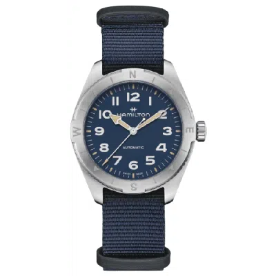 Hamilton Khaki Field Expedition Auto Blue Dial Fabric Strap Men's Watch H70315940