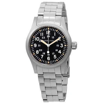 Pre-owned Hamilton Khaki Field Hand Wind Black Dial Men's Watch H69439131