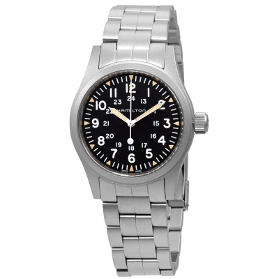 Hamilton Khaki Field Hand Wind Black Dial Men's Watch H69439131 In Black / Khaki