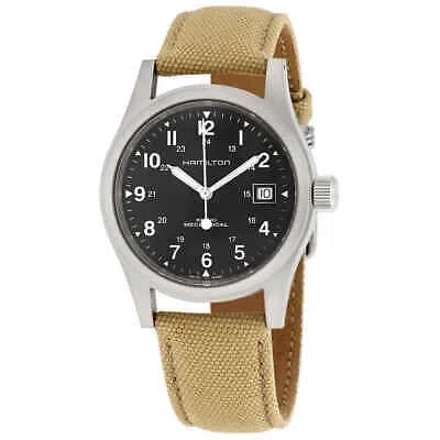 Pre-owned Hamilton Khaki Field Hand Wind Black Dial Men's Watch H69439933
