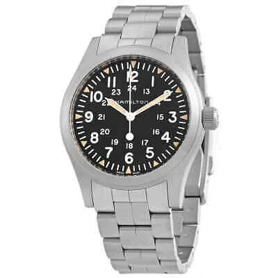 Pre-owned Hamilton Khaki Field Hand Wind Black Dial Men's Watch H69529133