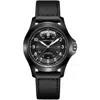 Hamilton Men's Swiss Automatic Khaki Field King Black Leather Strap Watch 40mm In Black