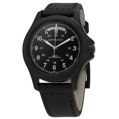 Pre-owned Hamilton Khaki Field King Automatic Black Dial Men's Watch H64465733