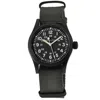 Hamilton Khaki Field Mechanical Black Dial Fabric Strap Men's Watch H69409930 In Black