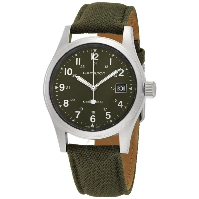 Hamilton Khaki Field Mechanical Green Dial Men's Watch H69439363 In Green / Khaki