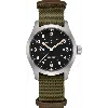 Hamilton Khaki Field Mechanical Power Reserve Black Dial Fabric Strap Men's Watch H69509930 In Green