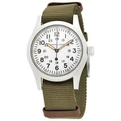 Pre-owned Hamilton Khaki Field Mechanical White Dial Men's Watch H69439411