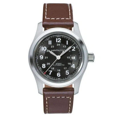 Pre-owned Hamilton Khaki Field Men's Automatic Leather Strap Watch H70555533