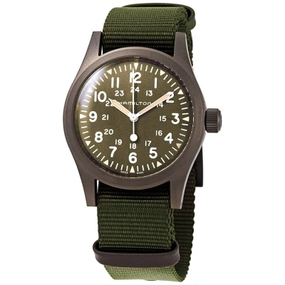 Hamilton Khaki Field Men's Hand Wound Watch H69449961 In Green