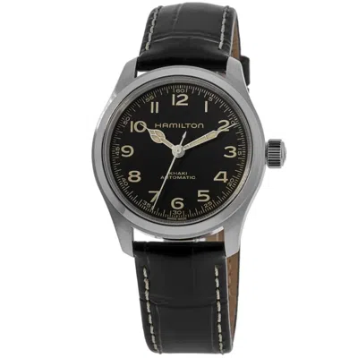 Hamilton Khaki Field Murph 38mm Automatic Black Dial Leather Strap Men's Watch H70405730