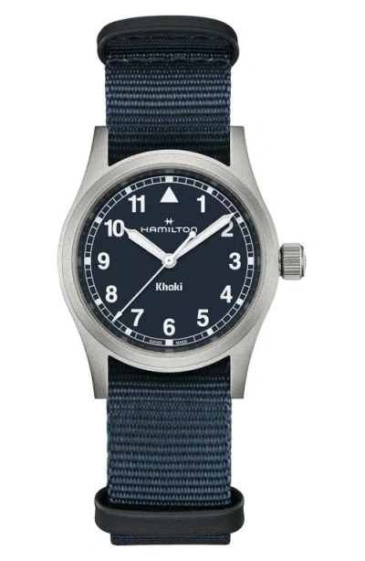 Hamilton Khaki Field Quartz 33mm In Blue