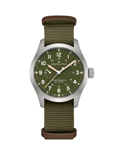 Hamilton Khaki Field Power Reserve Mechanical Watch, 40mm In Gold