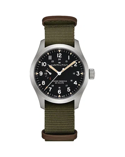 Hamilton Khaki Field Power Reserve Mechanical Watch, 40mm In Gray