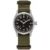 Hamilton Khaki Field Quartz Black Dial Green Fabric Strap Men's Watch H69401930 In Black