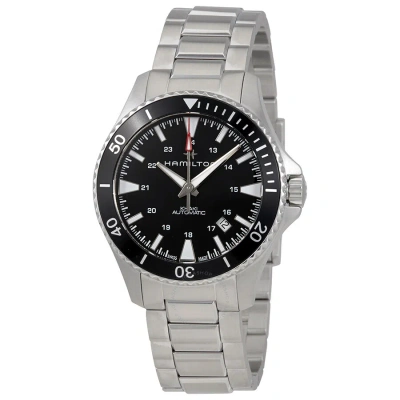 Hamilton Khaki Navy Automatic Black Dial Men's Watch H82335131 In Metallic