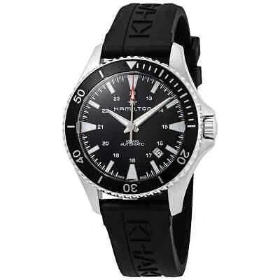 Pre-owned Hamilton Khaki Navy Automatic Black Dial Men's Watch H82335331