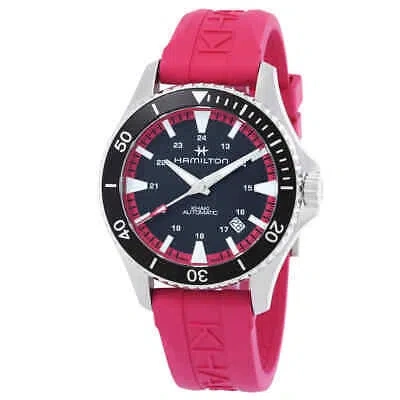 Pre-owned Hamilton Khaki Navy Automatic Black Dial Men's Watch H82395330